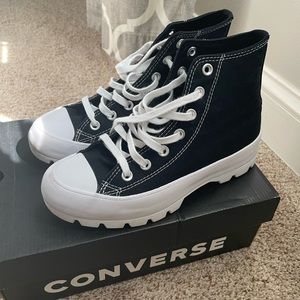 Converse black chuck Taylor all star lugged high women’s size 6.5 with box